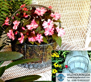 Wire flower baskets